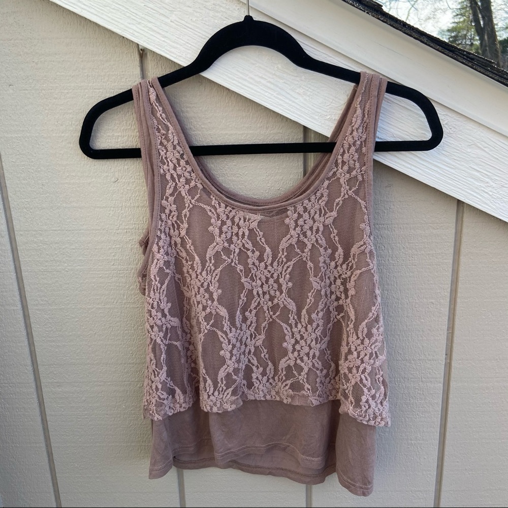 NWT URBAN OUTFITTERS Mesh Layered Tank Top